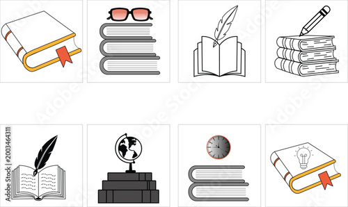 Books for reading. Educational textbooks for acquiring knowledge.
