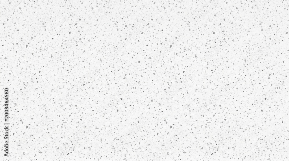 Obraz premium White terrazzo stone texture background with small black and gray speckles, seamless pattern