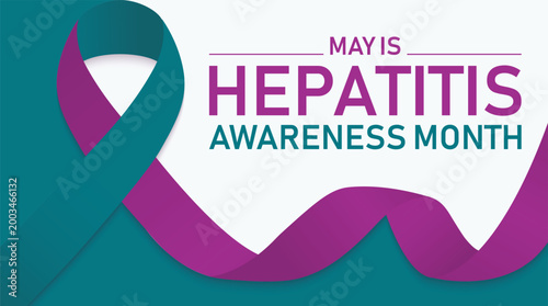 May is Hepatitis Awareness Month banner card design . designed to raise awareness of the public health impact of viral hepatitis A, B, and C and encourage screening, vaccination, and treatment