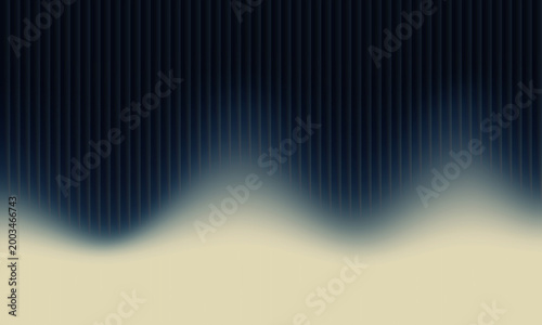 Fotografi Abstract dark navy blue background with 3D fluted vertical texture and wavy crea