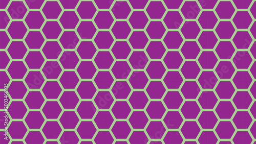 Hexagonal Pattern With Purple And White Color Scheme