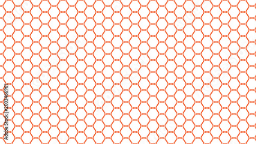 orange honeycomb pattern on white background