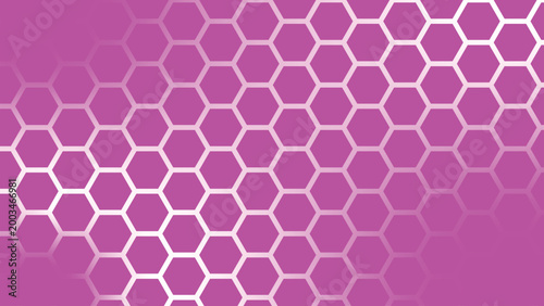 Pink hexagonal pattern background with white lines