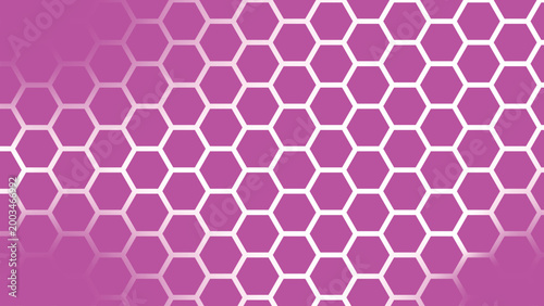 Pink hexagon pattern with white outlines