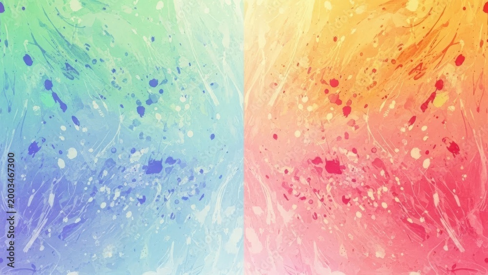 Fototapeta premium Abstract Marbled Paint Texture Background with Blue Green and Orange Red Swirls and Splatters