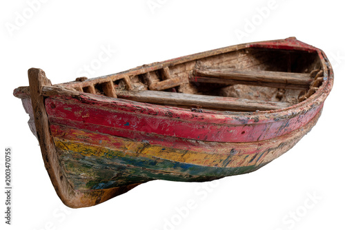Worn Wooden Fishing Boat