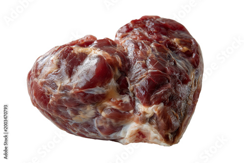 Raw Heart Shaped Meat