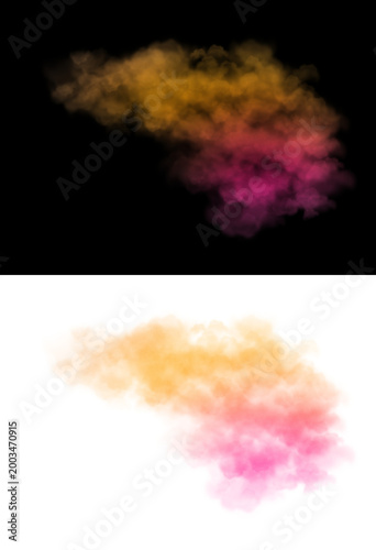 Abstract cloud in multicolored gradient. Multicolor smoke
