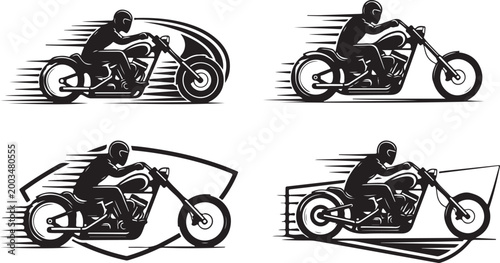 Black and white of a motorcyclist performing wheelie tricks motorcycle stunt de
