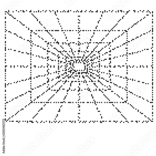 Elementos gráficos abstractos con textura de partículas y estilo digital futurista. Modern abstract shapes set with noise effect, circles and geometric patterns. shapes.