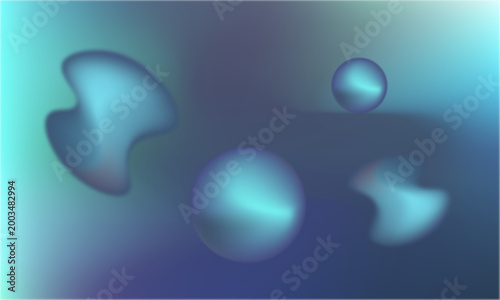 Abstract Gradient Mesh Background with Soft Organic Shapes Vector