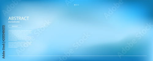 Abstract light blue, blurred background. Blue gradient background, web banner. Vector EPS 10.