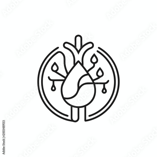 Blood Circulation System Outline Vector