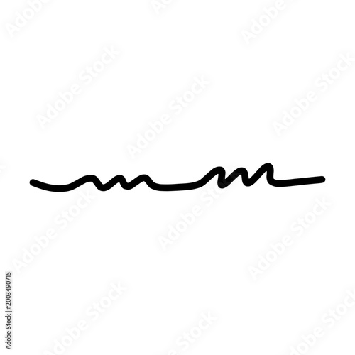 Hand Drawn Wavy Line Divider Vector Black Doodle Swirl Stroke Design