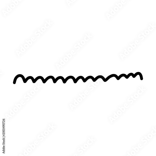 Hand Drawn Wavy Line Divider Vector Black Doodle Swirl Stroke Design