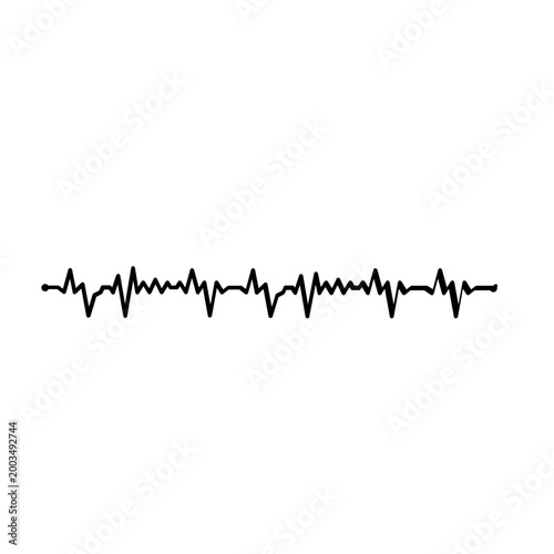 Heartbeat ECG Pulse Line Vector Set Black Heart Medical Symbol Bundle