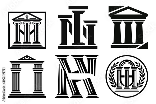 Savings tree finance outline icon set