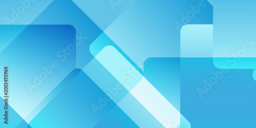 Abstract Blue Geometric Background with Overlapping Rectangles and Gradient Shapes for Modern Technology and Corporate Design