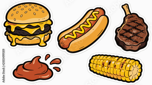 A humorous illustration depicting a cheeseburger above a pile of waste. Useful for concepts related to bad choices, unhealthy habits, or satirical mar