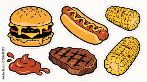 A playful and slightly shocking illustration depicting a cheeseburger above a pile of waste. Ideal for conveying bad choices, health warnings, or humo