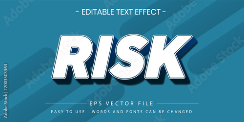 Risk Business Teal 3D Text Effect