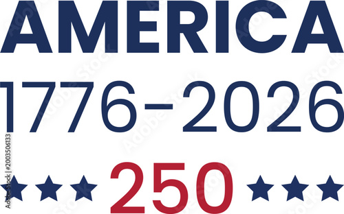USA America 250th Anniversary 1776-2026 United Independence