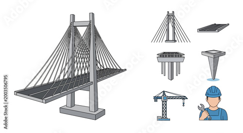Cable Stay Bridge Construction Details.
