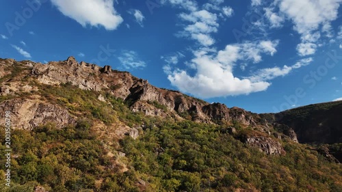 mountains and greenery in Armenia during a sunny day