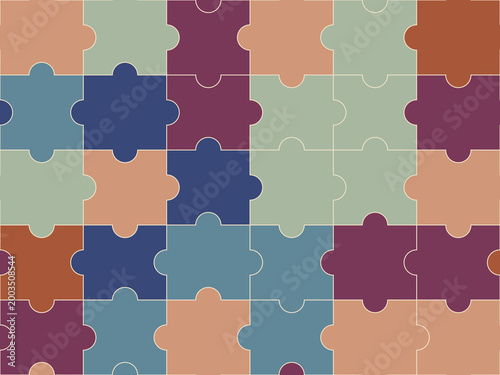 Jigsaw Puzzle Pattern Playful Education Backdrop