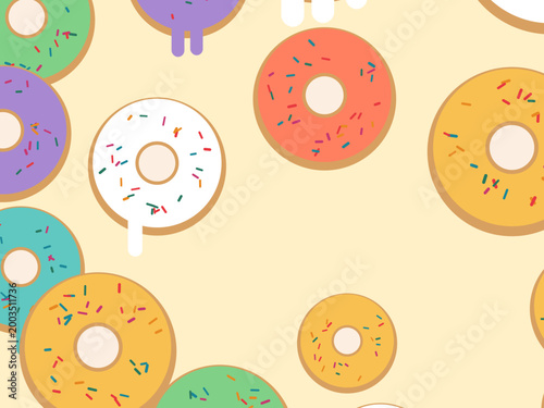 Colorful Donut Sprinkles Pattern Bright Background