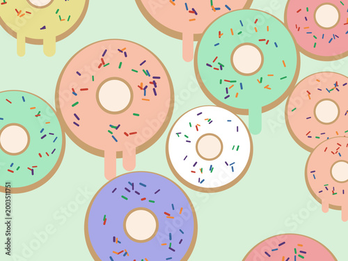 Colorful Donut Sprinkles Pattern Bright Background