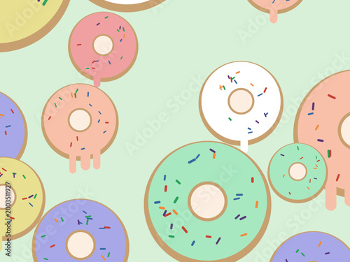 Colorful Donut Sprinkles Pattern Bright Background