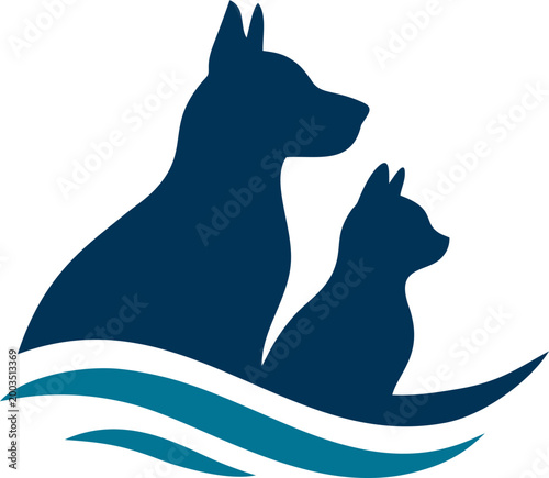 
Stylish Pet Illustrations: Cats and Dogs
