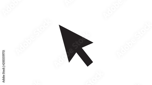 Black Computer Mouse Cursor Icon For Technology Concepts