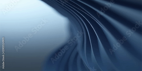 A smooth digital wallpaper featuring an abstract blue background with soft light rays and flowing wave patterns that create a motion blur design of deep sea color and technical texture