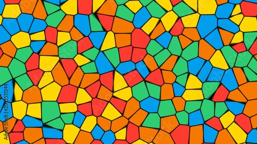 Colorful Polygon Mosaic Background Loop 4K Geometric Tile Pattern