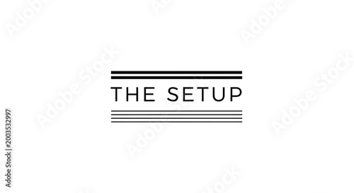 The Setup text logo design.