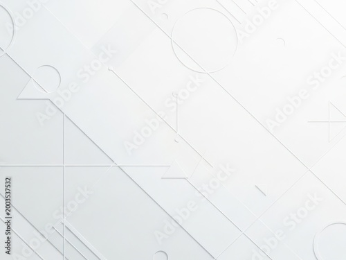 Geometric vector shapes and construction lines design