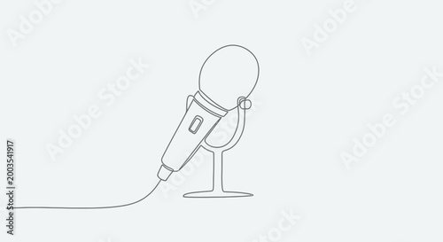 Microphone on a stand alone.