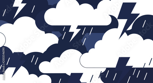 Photos Stormy Weather Illustration: Clouds, Lightning, and Rain