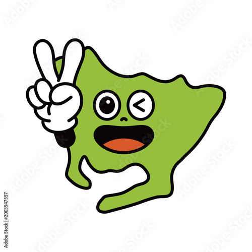 シンプルな日本の愛知県のキャラクター