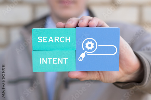 Принти на полотні Concept of search intent generative AI SEO.
