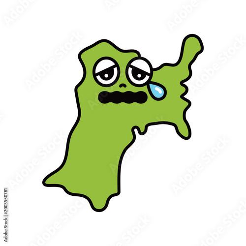 シンプルな日本の宮城県のキャラクター