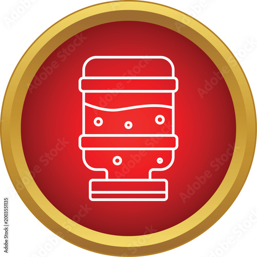Water cooler dispenser icon providing office refreshment