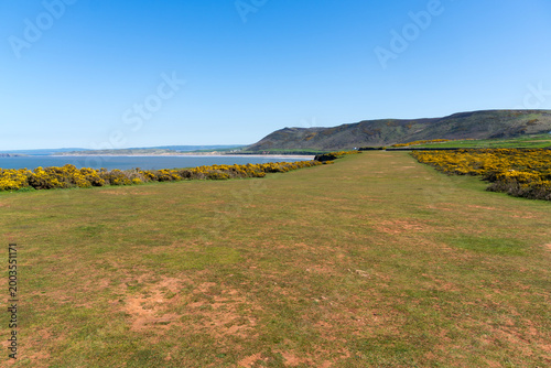 Beautiful beach at Rhossili Bay, Gower Peninsula, South Wales