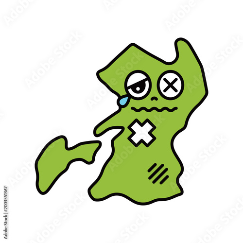 シンプルな日本の熊本県のキャラクター