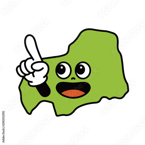 シンプルな日本の広島県のキャラクター