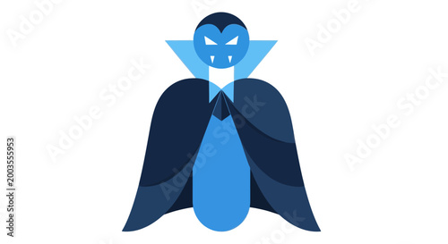 Photos Stylized Vampire Character Icon, Halloween Monster, Dracula Silhouette