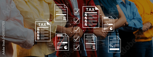 Obraz na płótnie A concept of the tax compliance process