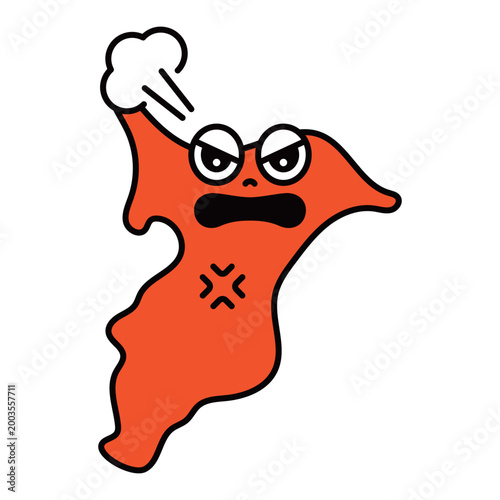 シンプルな日本の千葉県のキャラクター